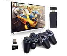 MSCFIT retro game console 2.4G wireless controllers, game pad, arcade, Black