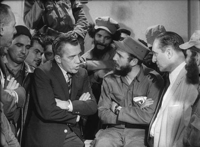 US variety show host Ed Sullivan interviews Fidel Castro Old Photo