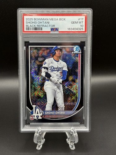 Shohei Ohtani 2025 Bowman Chrome Mega Box Black Mojo Refractor /10 #17 PSA 10 