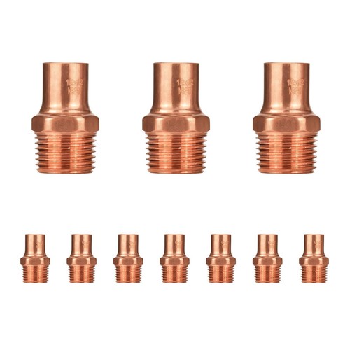 10 PCS 1/2 Inch C x MNPT Copper Male Adapter Plumbing Fitting Sweat Solder