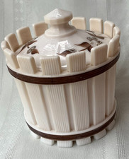 VINTAGE ~ WESTMORELAND MILK GLASS HAND-PAINTED LIDDED TRINKET BOX ~ SIGNED