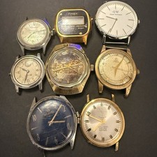 Men's VTG Watch LOT 8 Gruen Wellington Atlantic Worldmaster Empire Omega PARTS