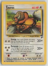 Tauros 62/130 Uncommon Base Set 2 Pokemon Moderately Played