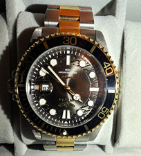 Invicta Pro Diver Mens Two-Tone Black Dial Qu...