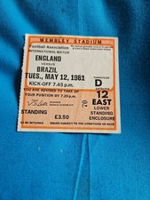 England V Brazil 12/05/1981 Ticket Stub