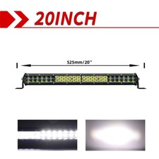 15 20 24 28 33 42 48 Dual Row Led Light Bar Spot Flood Combo Truck Off Road