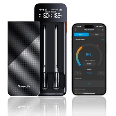 Smart Wireless Meat Thermometer, 500FT Bluetooth 2 Probes