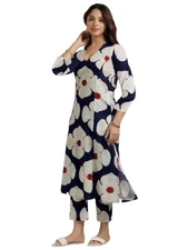 GoSriKi Women's Cotton Blend Printed Kurta With Pant