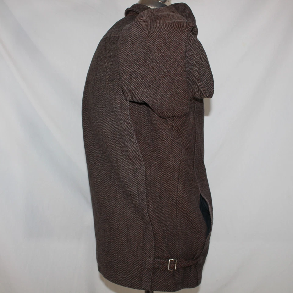 READ Vtg 1950s Field & Stream Mens 40 Herringbone Tweed Ricky Jacket Rockabilly - Image 4 of 4