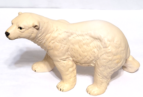 Vintage kleine 6,5" x 3,5" Keramik Eisbär Figur, Japan? - Bild 1 von 6