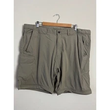 Magellan 2XL Outdoor Mens Cargo Shorts Fish Gear Water Repellant Khaki Pockets