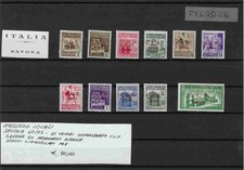 REGNO EMISSIONI LOCALI Francobolli 1945 SAVONA 10/05 - 11 valori nuovi MH, so...