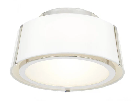 Crystorama Fulton 2-Light 12" Ceiling Light in Polished Nickel - Picture 1 of 5