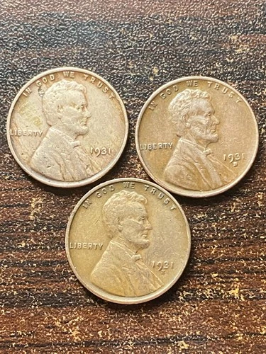 1931 P/D and S lincoln cent a very fine set hard to find. plus 2 surprise,s