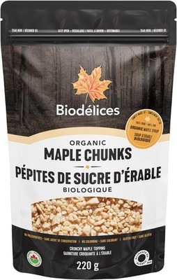 - Maple Sugar Chunks 220g - Crunchy Maple Topping