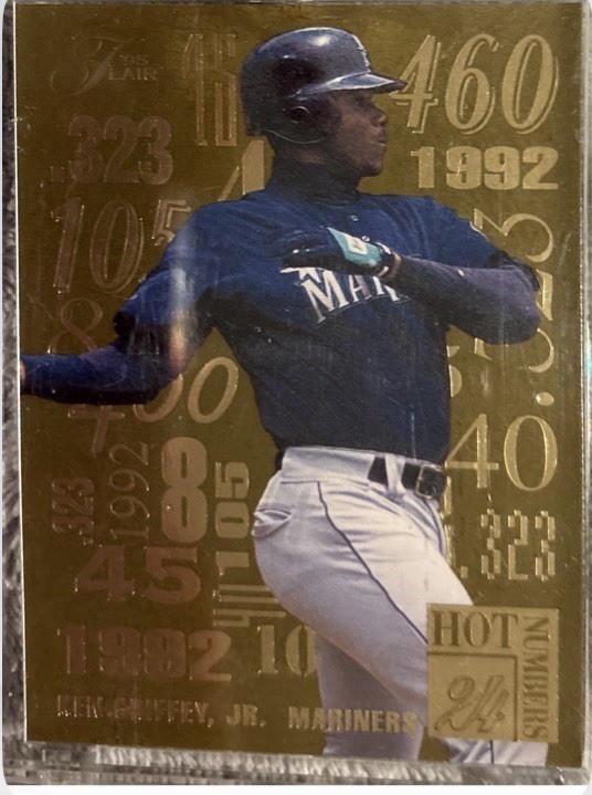 Fleer 1995 Flair Hot Numbers Ken Griffey Jr Mariners Insert #4/10 PR10
