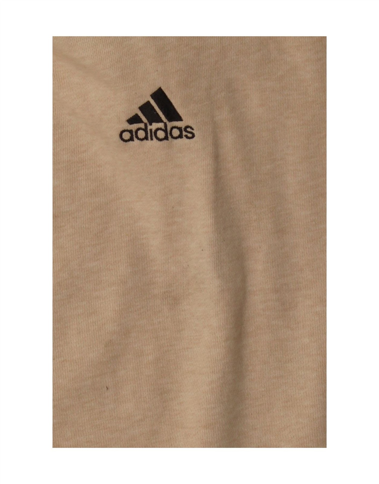 ADIDAS Mens Hoodie Jumper XS Beige Flecked Cotton BG20 thumbnail 3