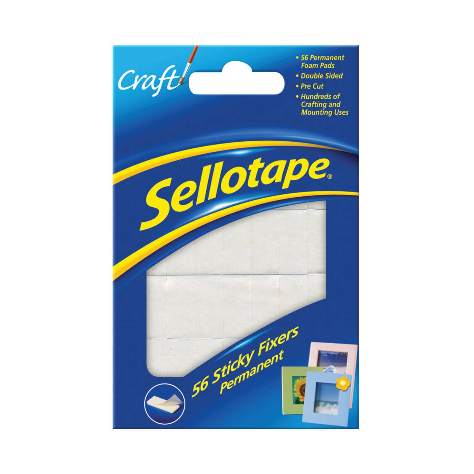 Sellotape Sticky Fixers Permanent 12x25mm - Pack of 56 (1445423)