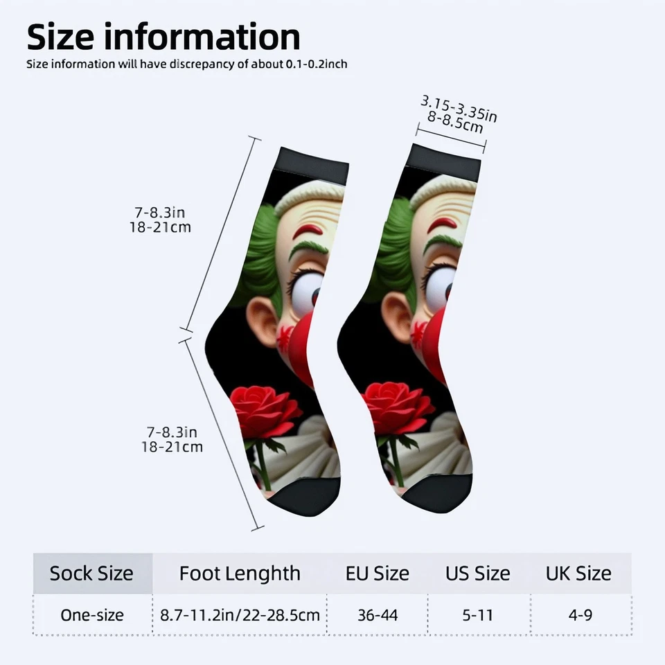 Универсальные носки Four Seasons — 2 пары модных носков унисекс с веселым клоуном - Изображение 4 из 4