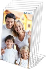 4x6 Acrylic Picture Frames, Set Of 6 Clear Frameless Transparent Frame Gift for