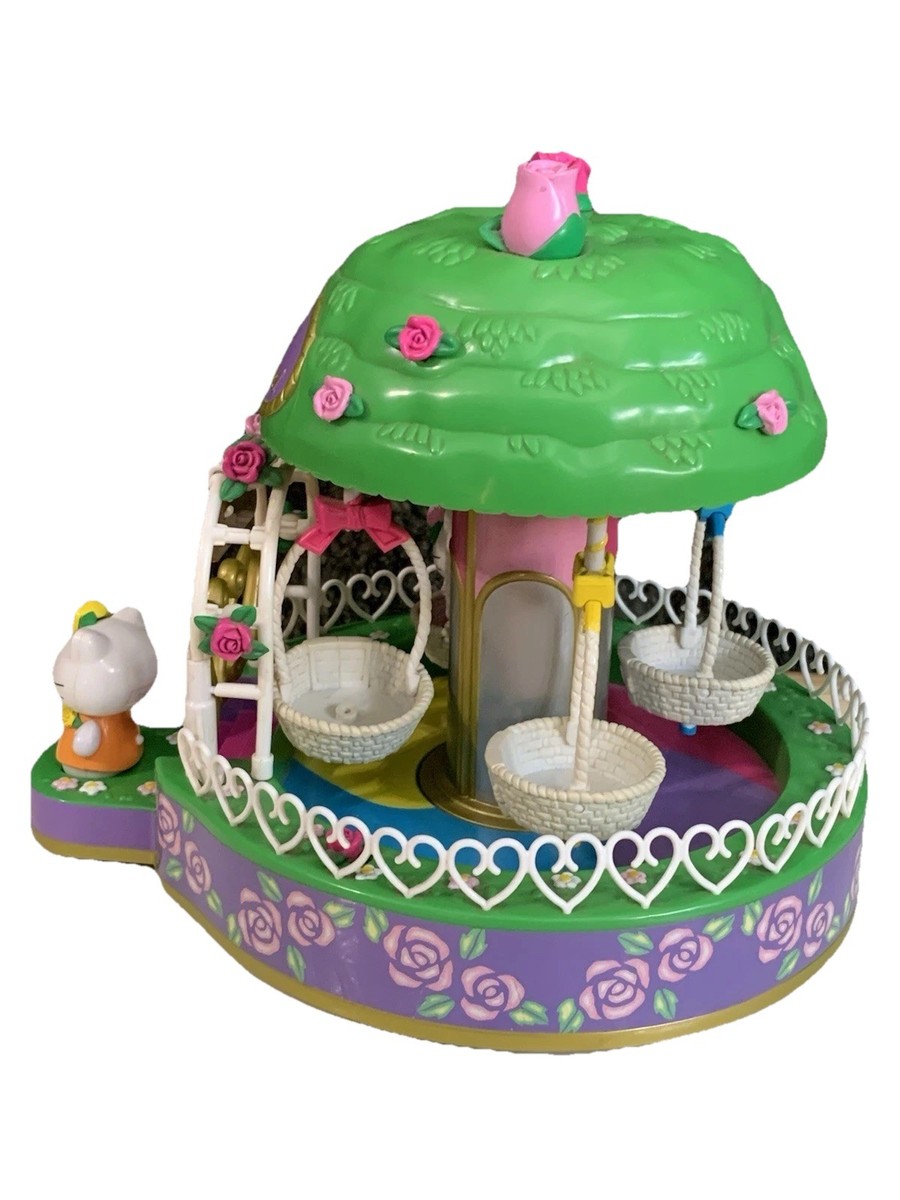 2001 Bandai Hello Kitty Dream World Rose Basket Carousel