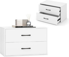 Cassettiera Con 2 Cassetti, Dispositivo Antiribaltamento, Piccolo Mobile in Legn