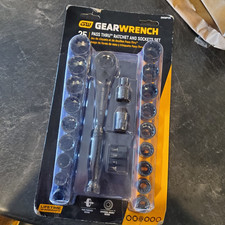 Gearwrench Gwx6pt25 25pc 38in Drive Pass-thru Ratchet Socket Set Sae Metric