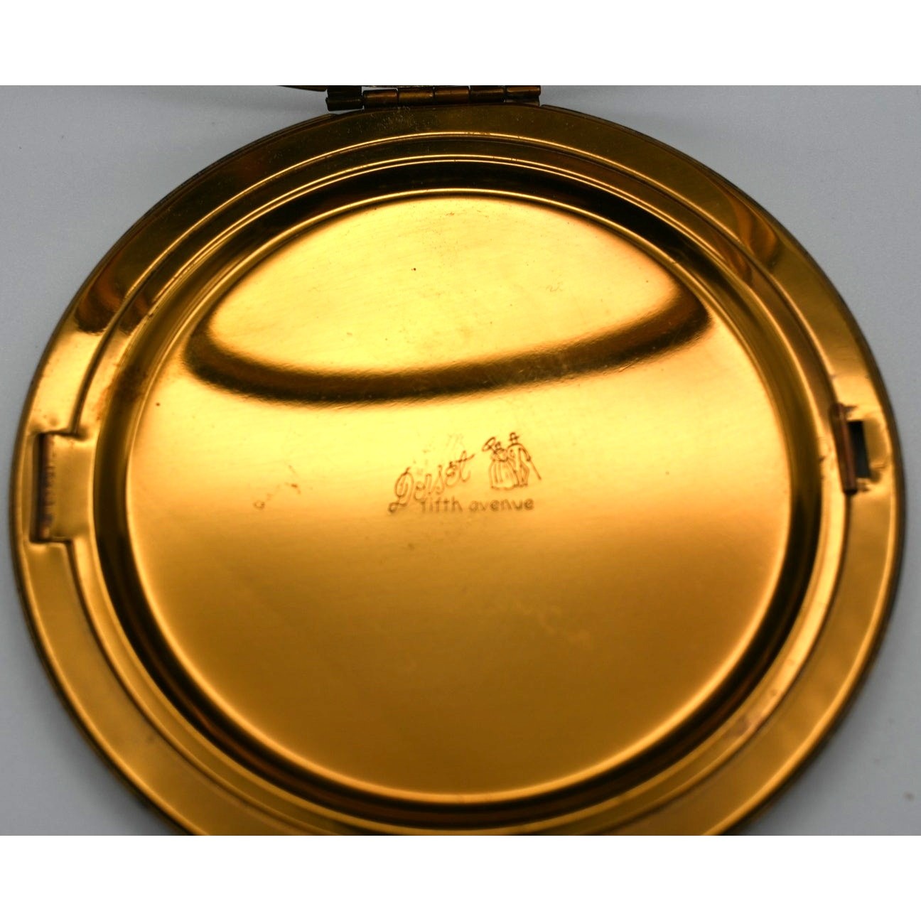 Vintage Dorset Fifth Avenue Compact 1950s Brass Enamel Eastern Star Fraternal