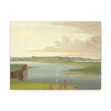 George Catlin - Prairie Bluffs at Sunrise - Canvas Wall Art