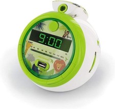 Metronic Radio-Réveil pour Enfants Jungle Fm Projection USB Double Alarme