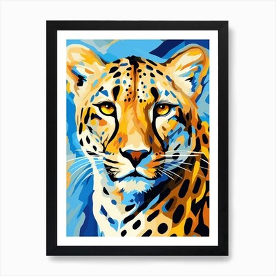Gepard 2 Kunstdruck gerahmt Wandbild Poster Leinwanddruck Bild