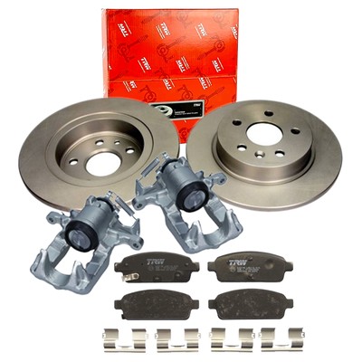 TRW Bremsscheiben 268mm Beläge Bremssattel Satz Hinten für ASTRA J MOKKA J13