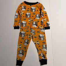 Peanuts Halloween Pajamas, 3T, Vampire Snoopy  Woodstock, Orange