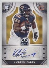 2014 Crown Royale Rookie Signatures Gold Plaid 4/15 Ka'Deem Carey #S-KC Auto 0f6