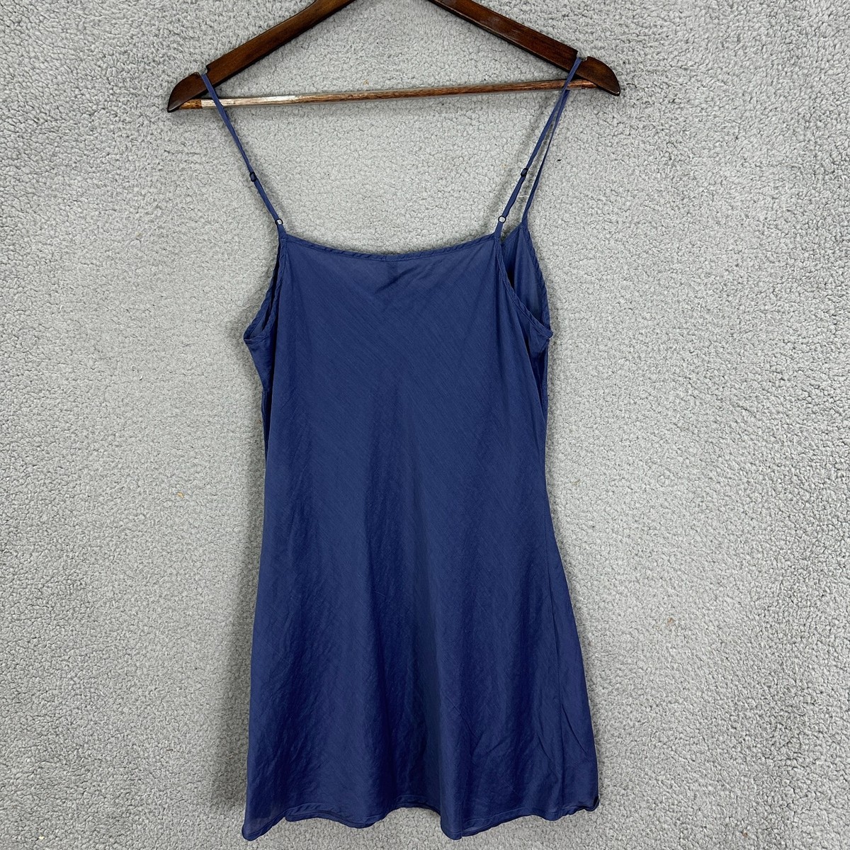 半袖ワンピース ネイビー ☆ NAF NAF Naf Naf Chemise Womens 38 Blue Sleeveless Mini Slip Dress