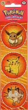 Sandylion 1999 Vintage Pok mon Eevee Pikachu Meowth Rare Sticker Sheet