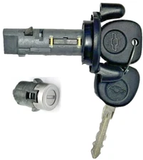 NEW CHEVY OEM IGNITION KEY SWITCH LOCK CYLINDER + DOOR KEY LOCK CYLINDER W/ KEYS
