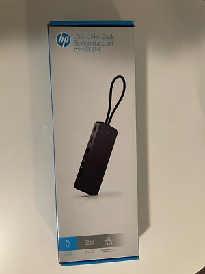 HP USB-C Mini Dock 1PM64UT#ABA - VGA/HDMI/RJ45/USB - Open Box