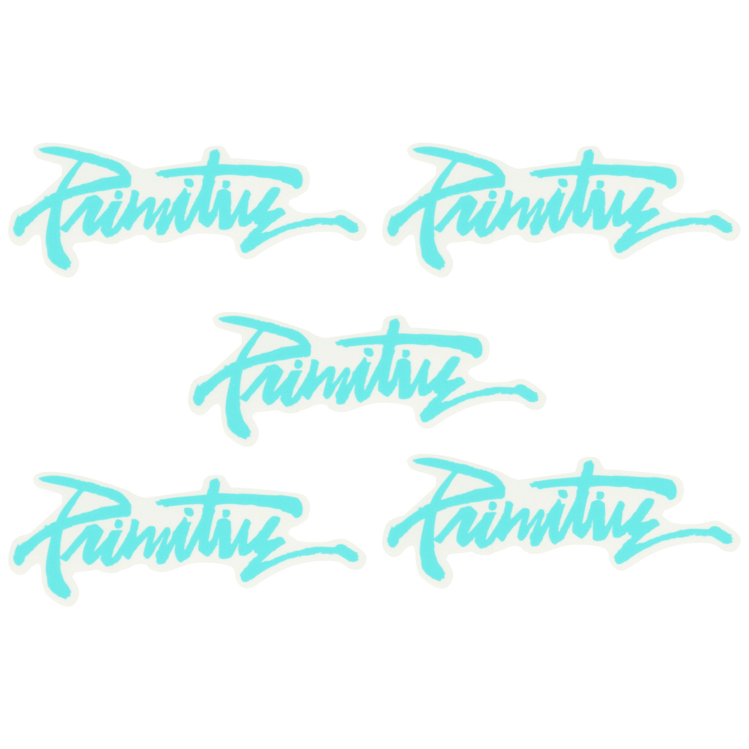 S Sticker Logo White/teal 2" X 5.5" 5-pack Bulk Lot