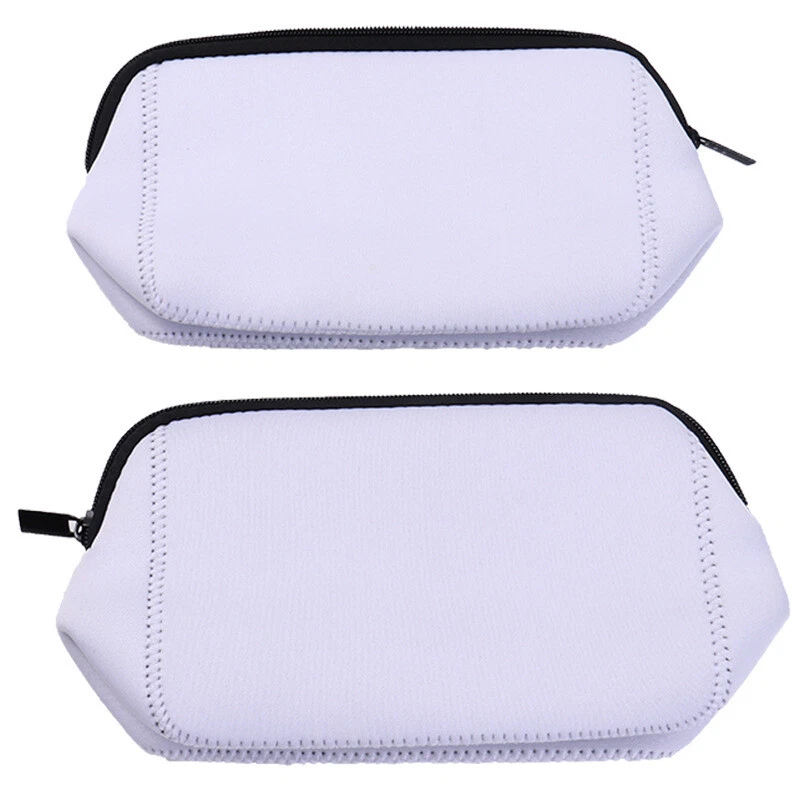 Sublimation Blanks White Neoprene Multipurpose Makeup Bags,Pencil Bag DIY  Gift