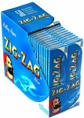 10 25 50 ZICK ZACK KING SIZE BLAU RAUCHEN ZIGARETTENPAPIER ORIGINAL 