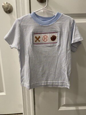 Anavini Boys Light Blue Shirt - Smocked Sailboats main image 0
