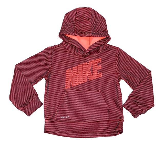 Nike Toddler Boys 2T Mesh Print Therma Dri-Fit Hooded Sweatshirt NWT Red/Black | eBay