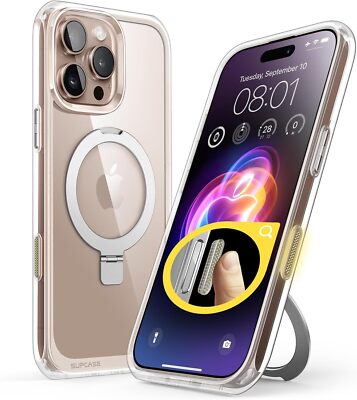 For iPhone 16 Pro Max 6.9'' SUPCASE MagSafe Stand Case Slim Clear Magnetic Cover