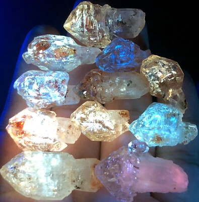 57g 11PCS SCEPTERS! Super Skeletal FENSTER Golden Enhydros Quartz with oil  j586