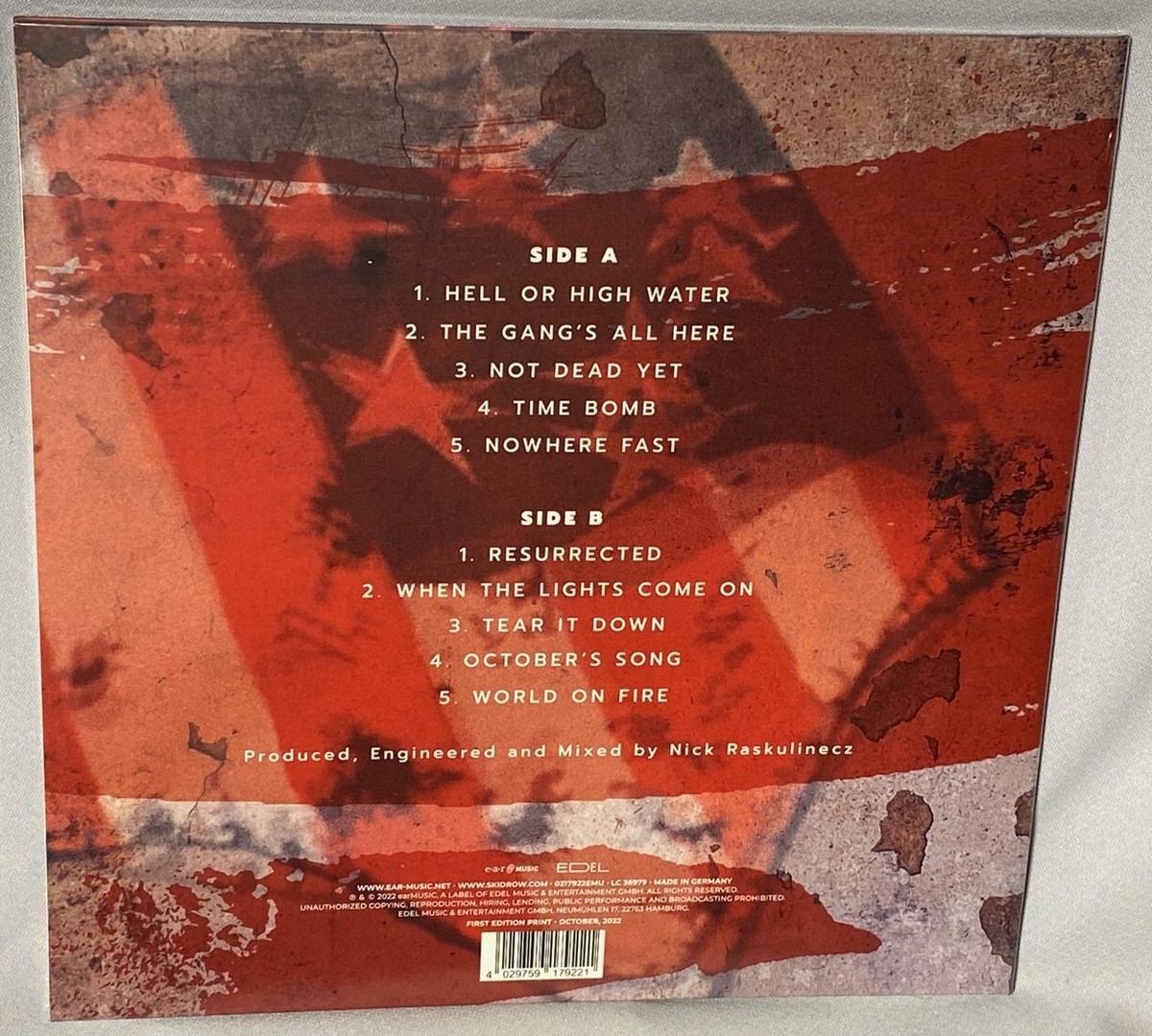 LP SKID ROW The Gang's All Here (BLACK/WHITE/RED SPLATTER
