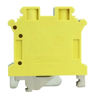 DEGSON Schutzleiter-Reihenklemme 10mm2 PE VDE UL gelb-grün DGN 3428
