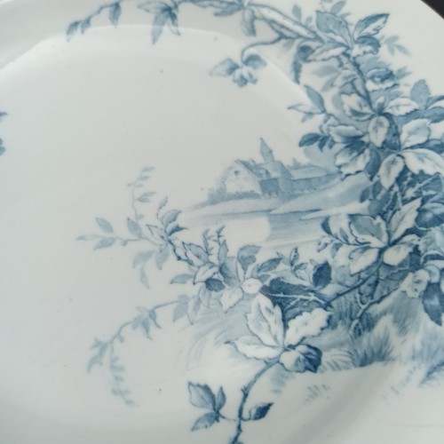 12 ASSIETTES CREUSES EN FAÏENCE DE GIEN Modèle PAYSAGES - Foto 17 di 21