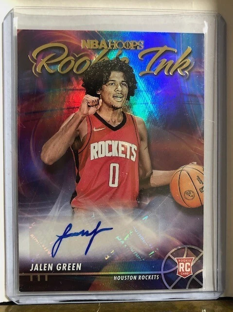 2021-22 Panini NBA Hoops JALEN GREEN #RI-JG ROOKIE INK RC Auto SSP! ROCKETS 🚀