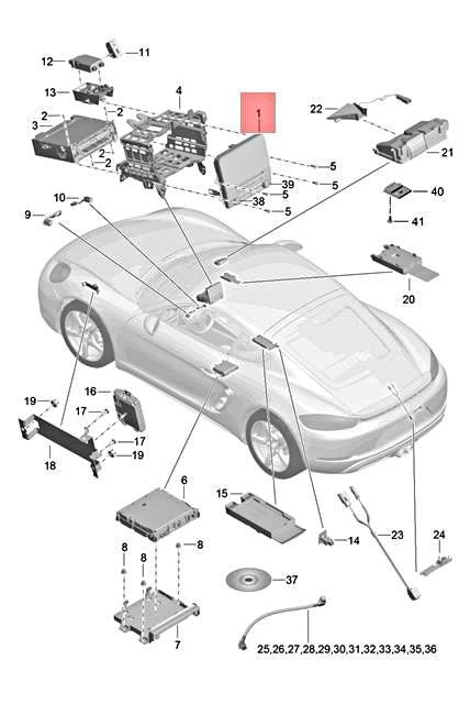 Genuine PORSCHE 718 Boxster Cayman GT4 Spyder Display  
